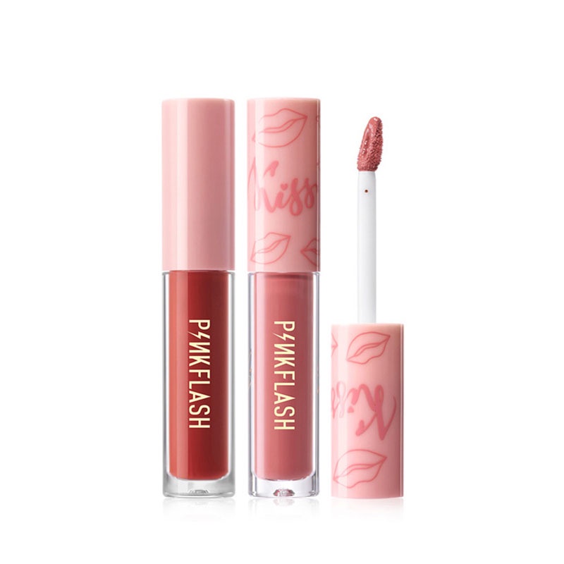 PINKFLASH 3pcs Matte Lipstik Lembut Tahan Lama Pigmentasi Tinggi Pelembab O Series