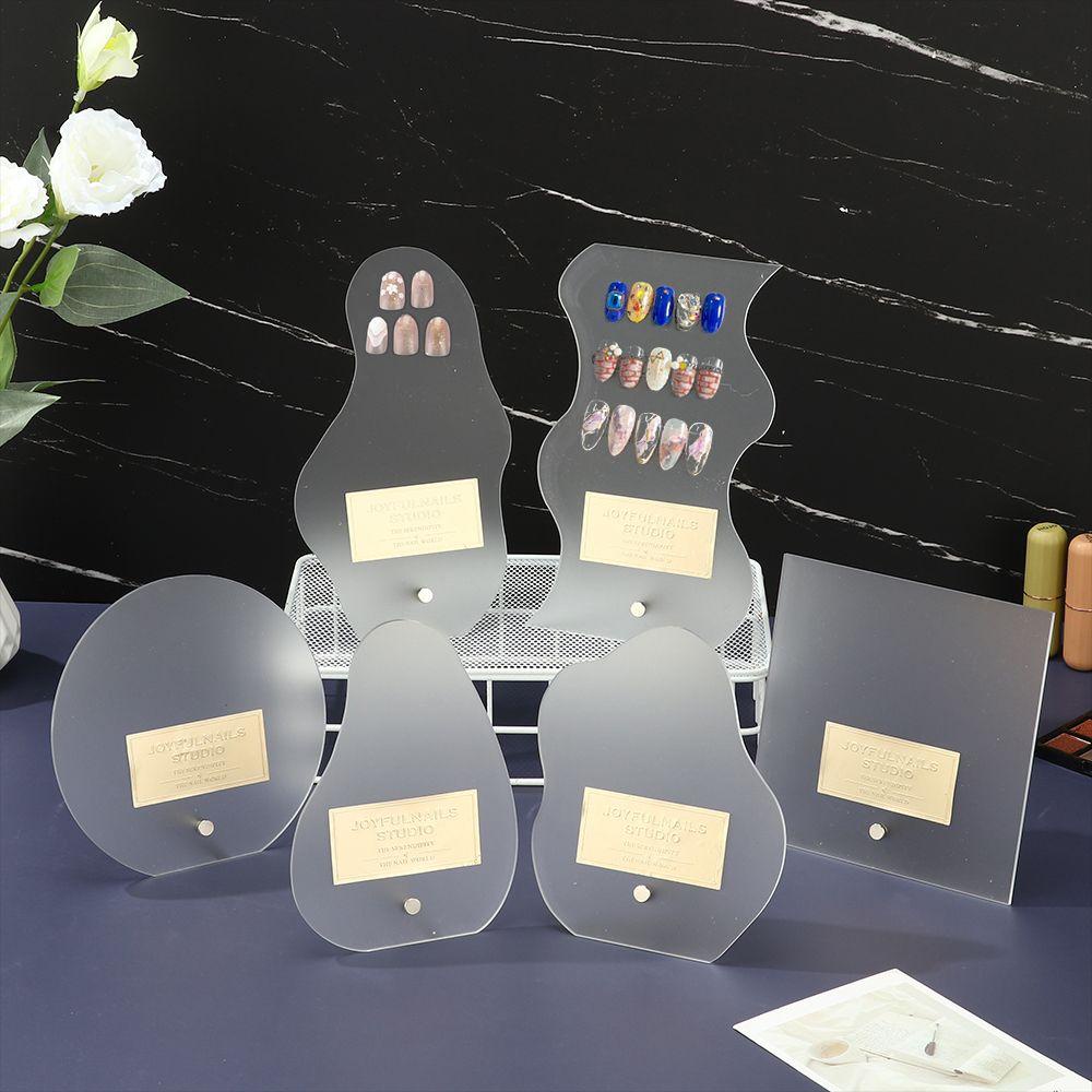 Papan Pajangan Nail Art Nanas Hadiah Alat Manicure Tidak Teratur Akrilik Menampilkan Berdiri