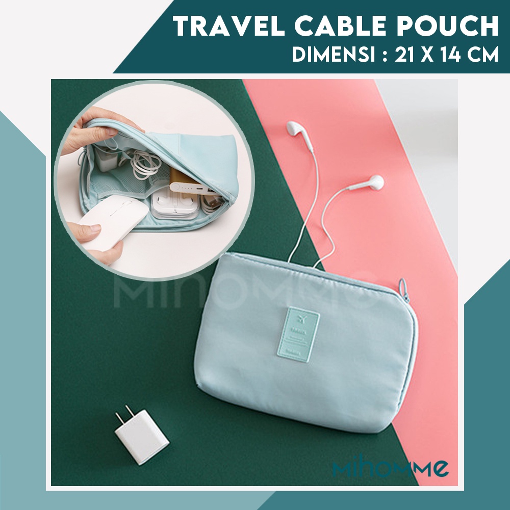 Mini Travel Gadget Cable Pouch Organizer Tas Penyimpanan Make Up Kabel