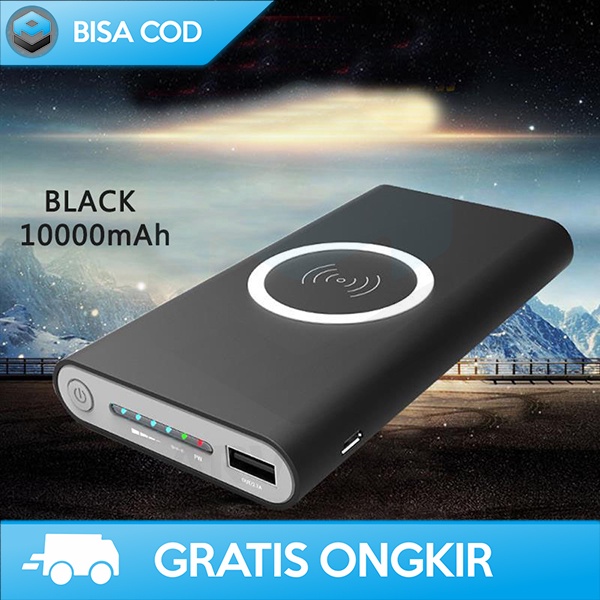 POWERBANK WIRELESS QI 10000MAH 2.1A TYPE C 042 SMART CHIP DUAL USB 042