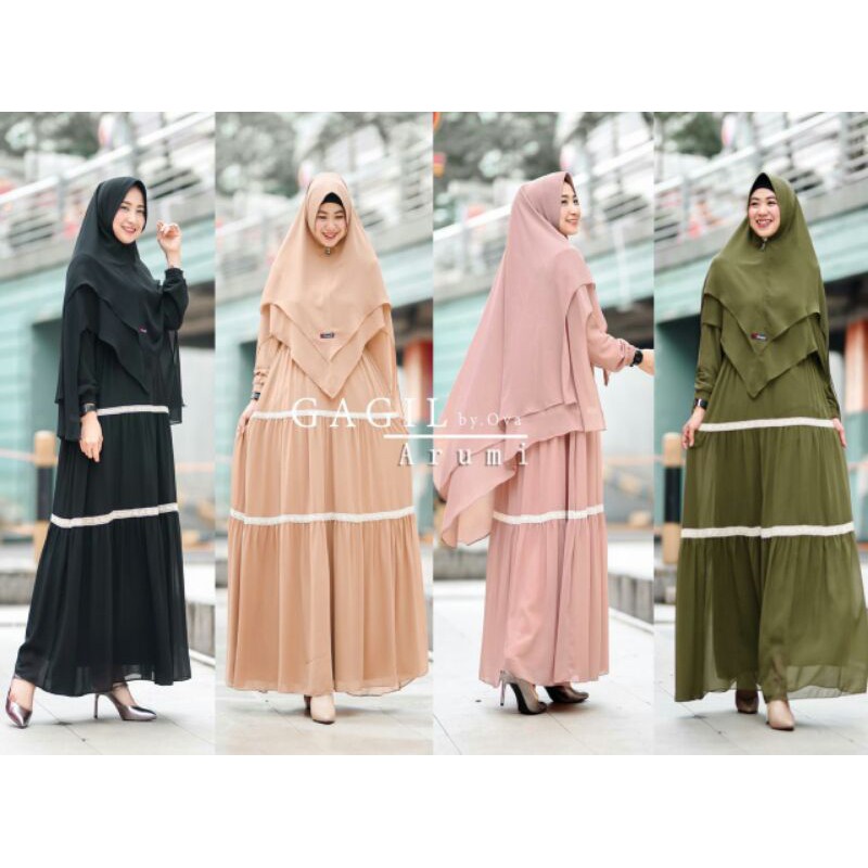 SALE (SIAP KIRIM)  GAMIS SYAR'I ❤ ARUMI ❤ original gagil fashion by OVA
