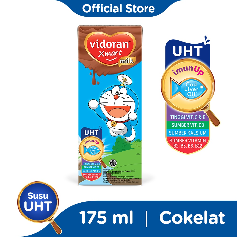 Promo Harga Vidoran Xmart UHT Coklat 175 ml - Shopee