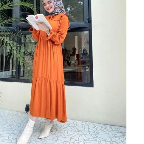 GAMIS MIDI DRESS GAMIS LEBARAN TERBARU JUMBO GAMIS KERAH