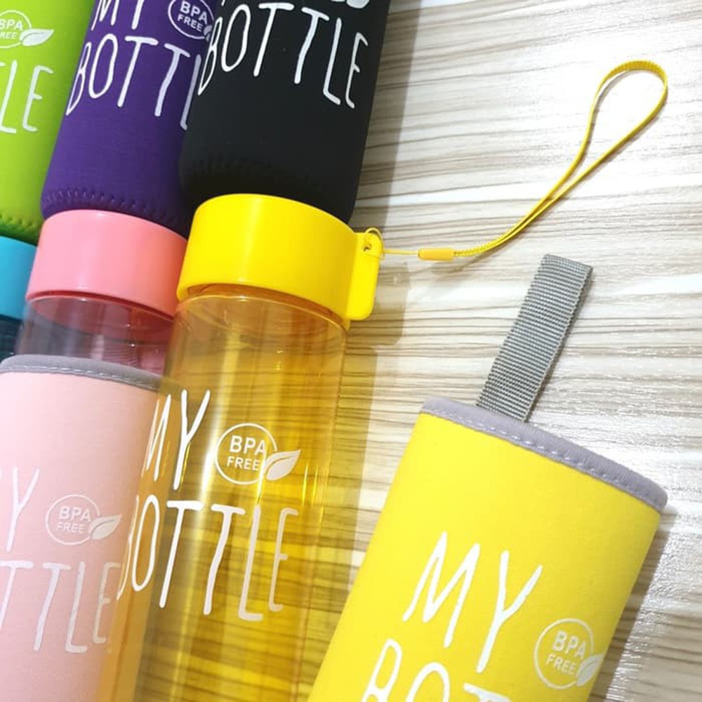 MY BOTTLE TALI BENING WARNA 500ML / BOTOL MINUM TALI PORTABLE BENING