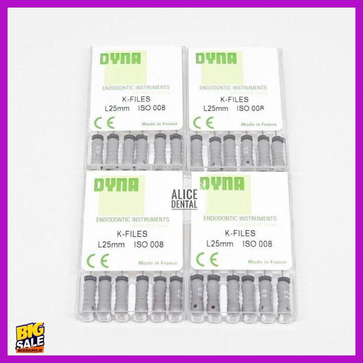 

LEHEBEHEL- DENTAL KFILE #8 SS 25MM / K-FILE STAINLESS STEEL 008 / FILE GIGI NO 8 -ASLII.