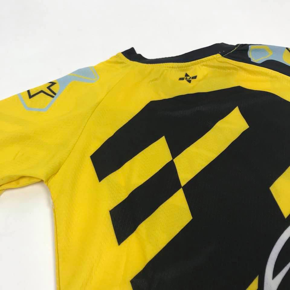 Jersey Sepeda Anak Boy Kids Motif Printing Alpinestar JAA Yellow Black