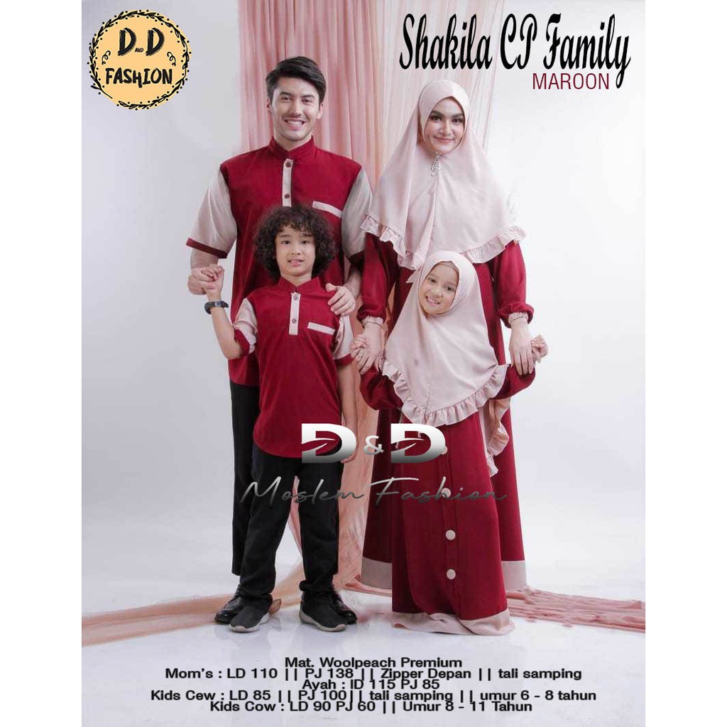 SHAKILA BAJU COUPLE KELUARGA/ BAJU MUSLIM COUPLE FAMILY/BAJU SARIMBIT KELUARGA