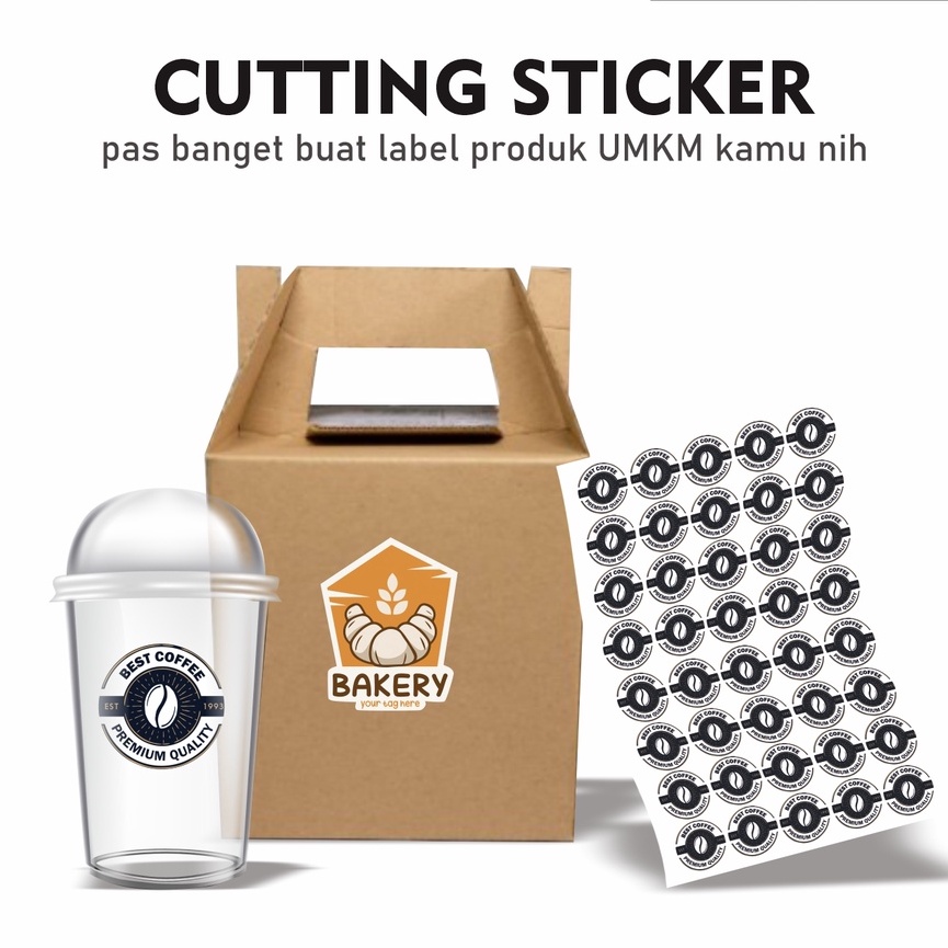 

Pre Order Sticker Label Produk Cetak Stiker UMKM Chromo A3 Kiss Cut