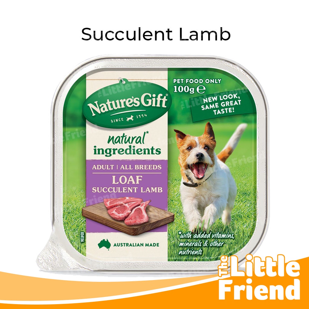 Makanan Basah Favorit Anjing Wet Dog Food Nature's Gift Gourmet 100gr Tray