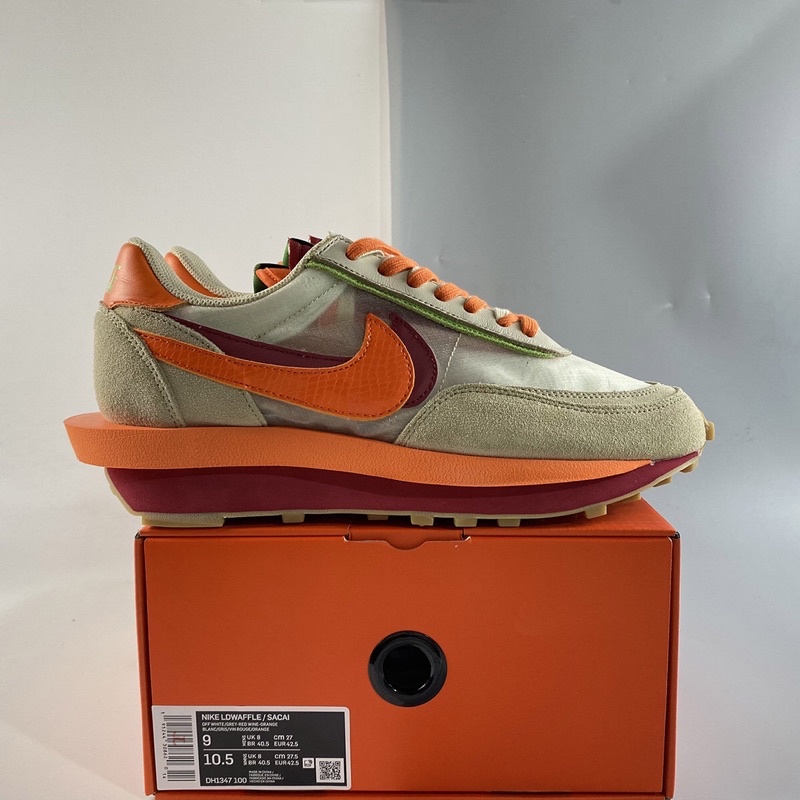 Nike sacai x Clot x LDWaffle 'Net Orange Blaze'