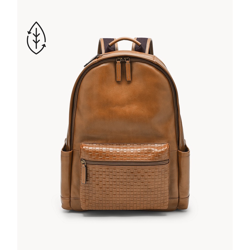 Fossil Buckner Sand Leather Backpack Tas Ransel Pria MBG9593-264