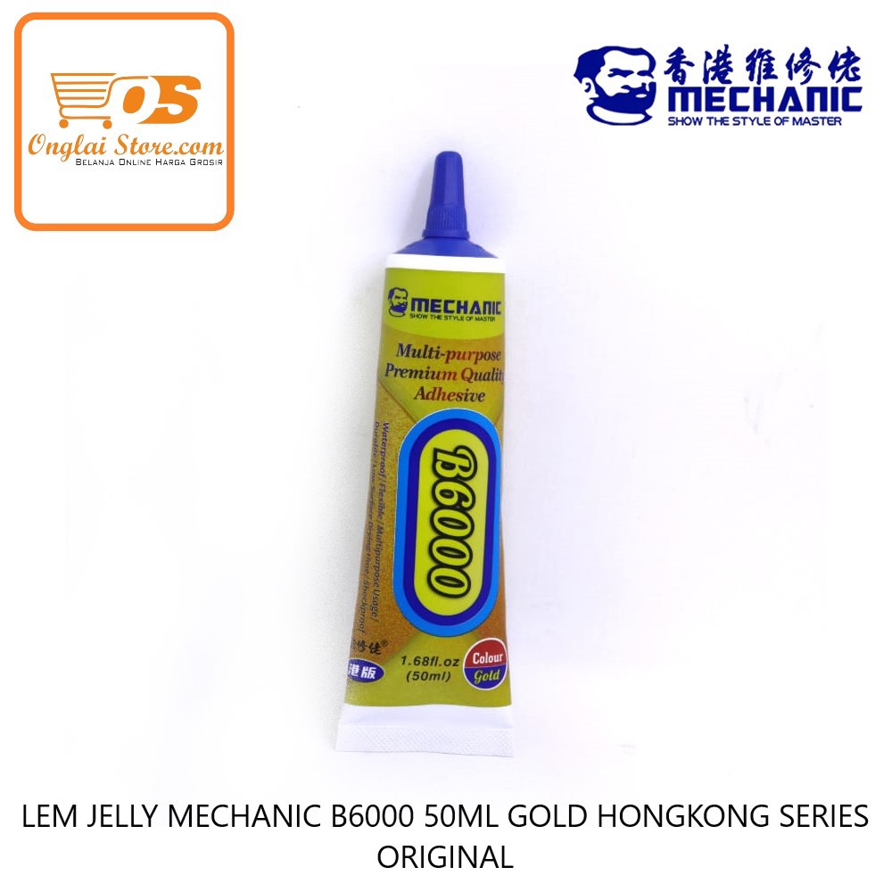 

Lem Ajaib Serbaguna Mechanic Gold B6000 50ml Bening Original Super Lengket Multifungsi