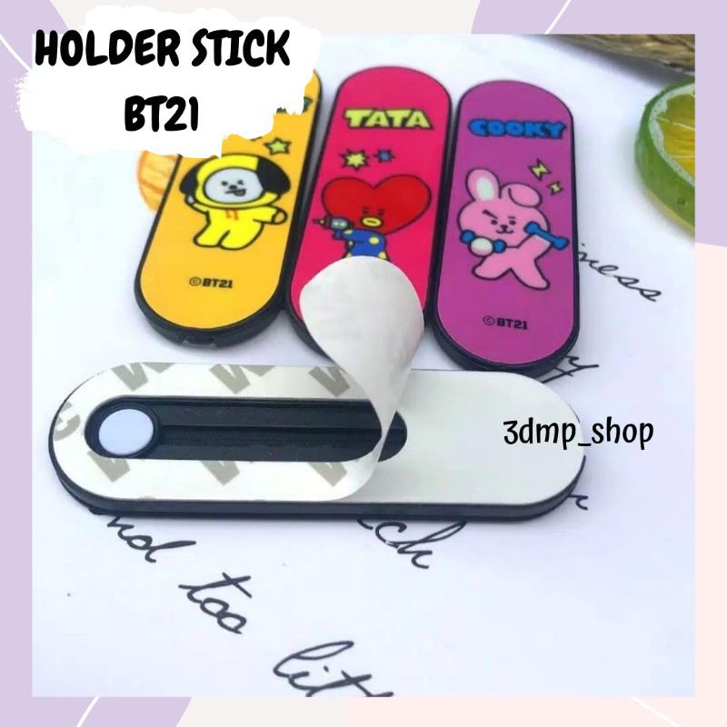 Holder stick Popsocket Iring hp ponsel BT21 BTS Jungkoook Jin RM JHope Rapmon Van Rj Mang Koya Tata