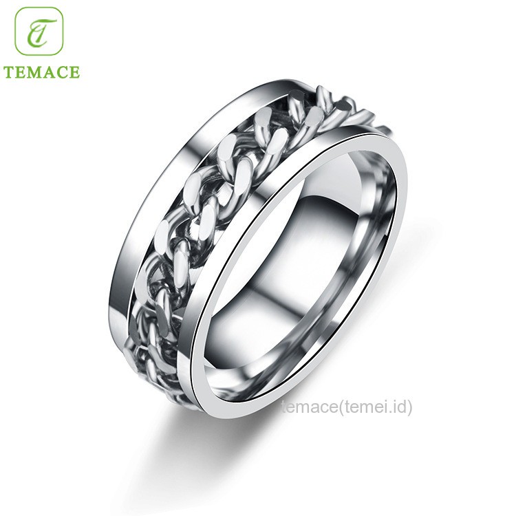 Cincin Titanium Wanita Lapis Emas Anti Karat CT20-18