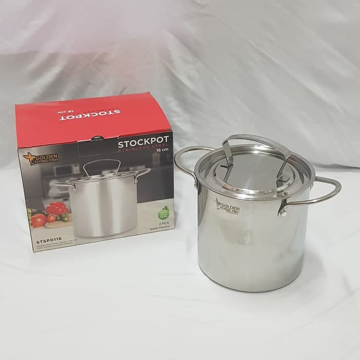 Golden Flying Fish Panci Stockpot Stainless Steel 16 cm Panci Induksi