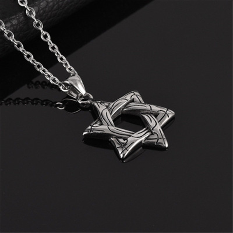 Necklace Accessories Fashion Retro Six-pointed Star Pendant Chain