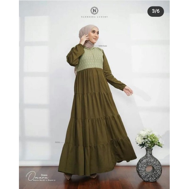 OMARA DRESS NADHEERA LUXURY • GAMIS PUTIH • GAMIS UMROH