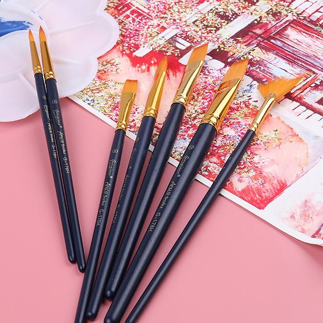 

LANGSUNG BELI ✶ Giorgione Paint Brush Set Kuas Lukis 3/4/5/6/7/10 Pcs Nylon!