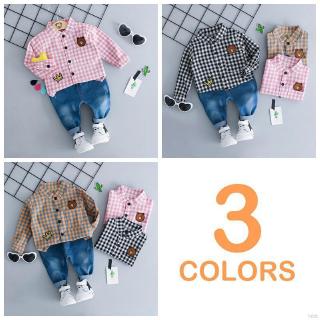 Set 2Pcs Kemeja Casual  Wanita Lengan Panjang dengan Motif  