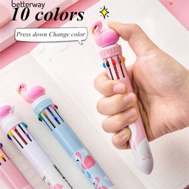 

Pulpen Warna Magic 10 in 1 Flamingo