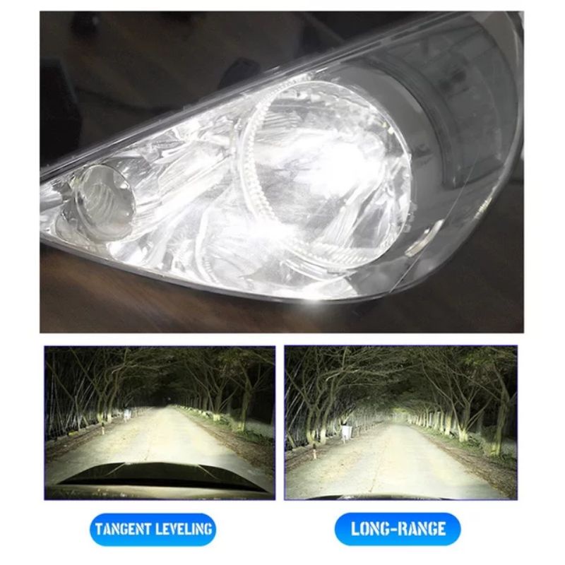 Lampu LED Utama 24 Volt Projector Mini Depan H6 H7 H4 Truk Bus Canter Fuso Tronton Kipas RHD LHB Bi H5 H8 Bohlam Truck Bis Projie Cut Off High Low 24V Jauh Dekat Hi Lo Mini Driving Light Laser Headlamp Putih Pendingin Plus External Driver