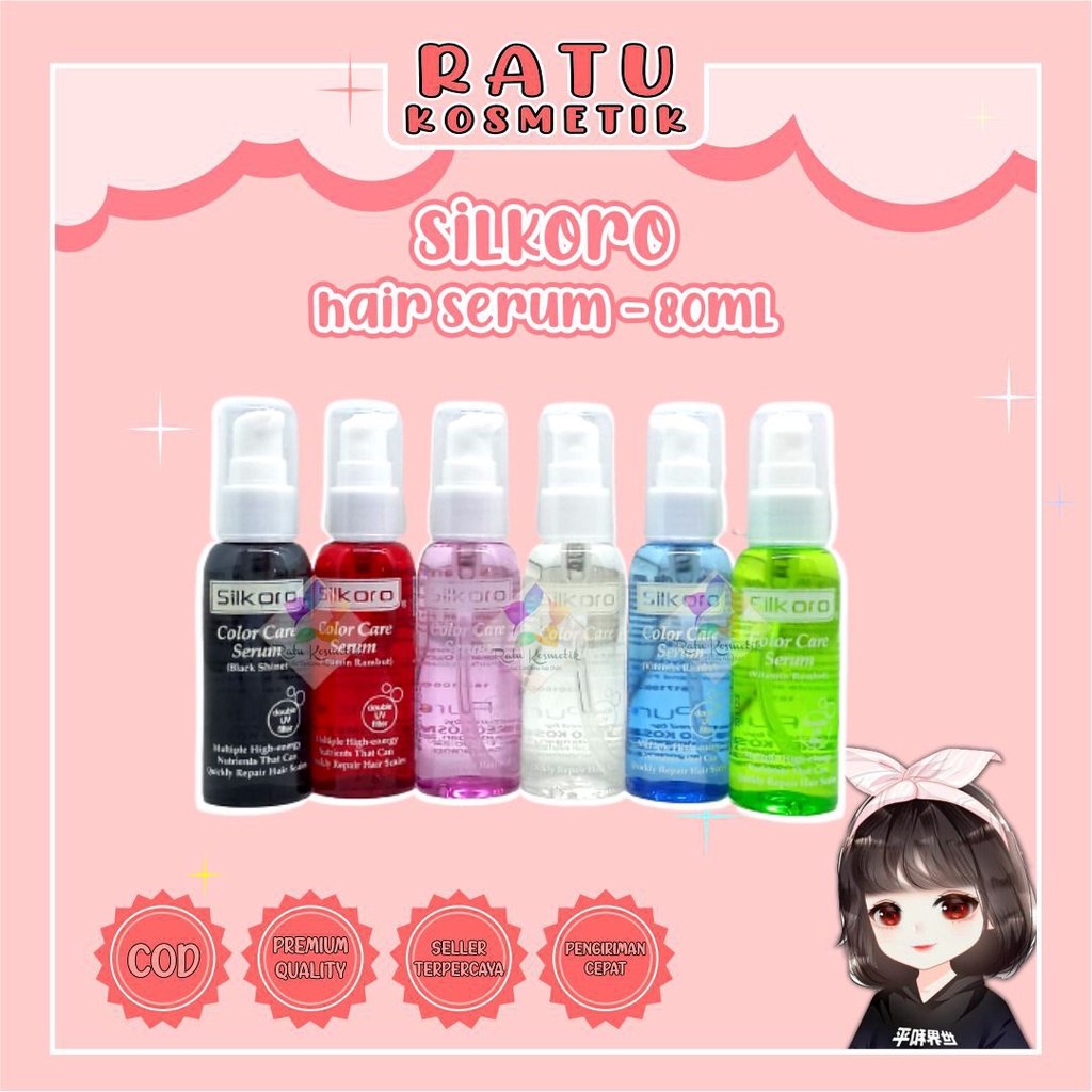 ❤ RATU ❤ Silkoro Serum Vitamin Pelembut Rambut | Silikoro 80ml