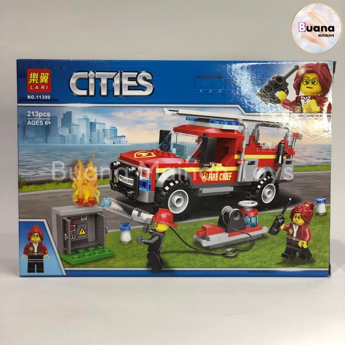 BRICKS LARI CITIES FIRE TRUCK CITY RESCUE MAINAN EDUKASI ANAK COWO CEWE BRICK MINIATUR PEMADAM 11390