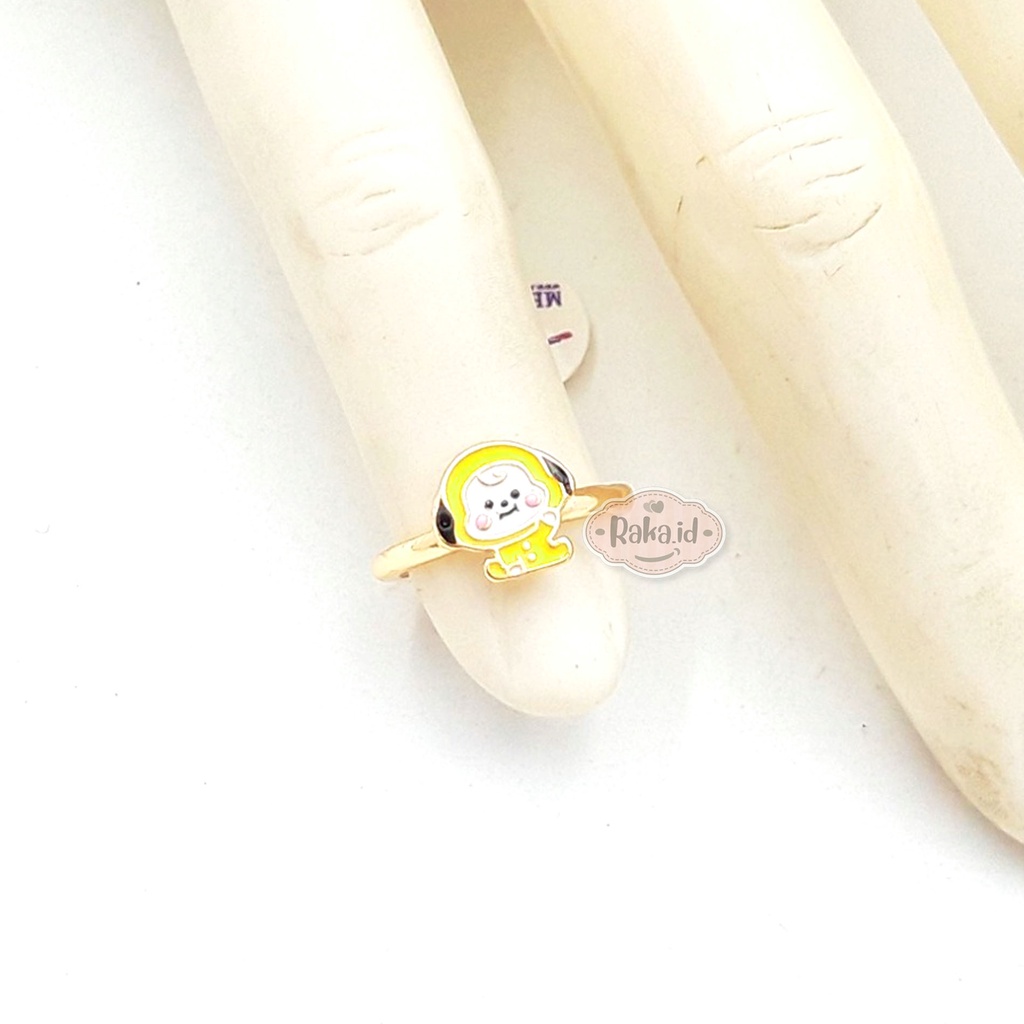 Cincin Anak Motif Chimmy BT21 Gold Perhiasan Cantik Anak 941