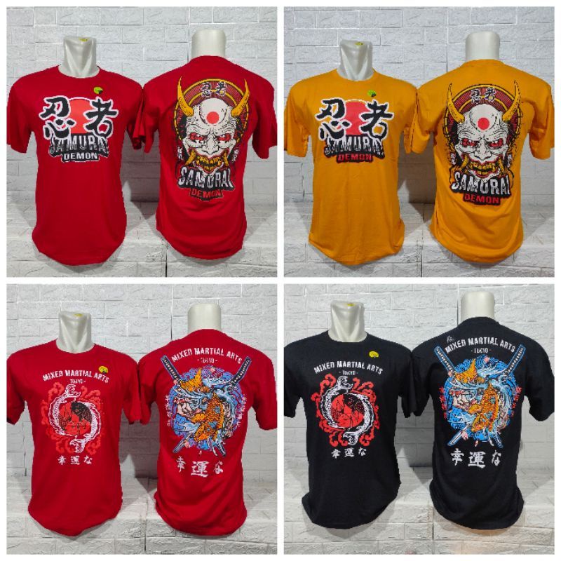 KAOS SAMURAI MOTIF JAPAN / BAJU JEPANG DISTRO MURAH