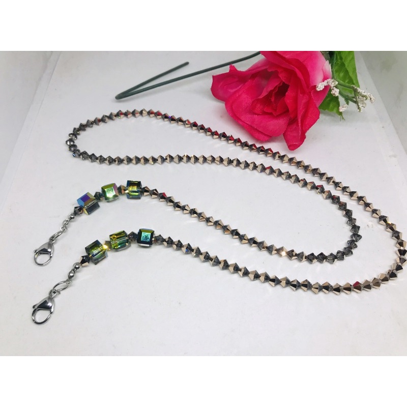 Strap Tali Gantungan Lanyard Kalung Masker Swarovski Ori