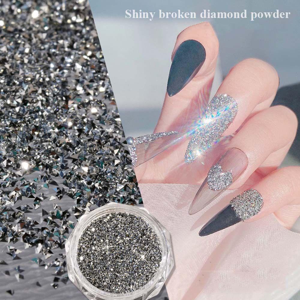 Mxbeauty Manik-Manik Kristal Berlian Imitasi 3D Bentuk Segitiga Untuk Dekorasi Nail Art DIY