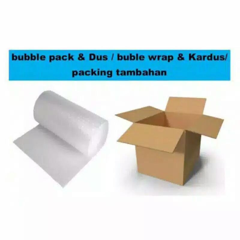 

Kardus dan Bublle Wrap Packing tambahan untuk pengiriman agar lebih aman