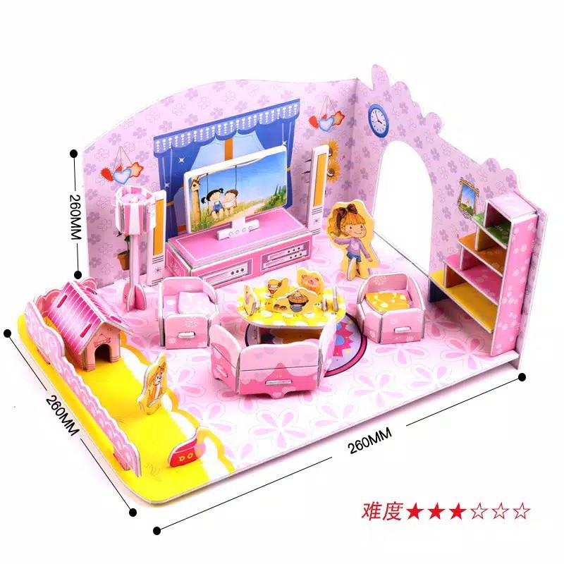 LYSASHOP - MAINAN EDUKASI ANAK PUZZLE 3D DIY BESAR/MELATIH MOTORIK KREATIFITAS KESABARAN IMAJINASI-4
