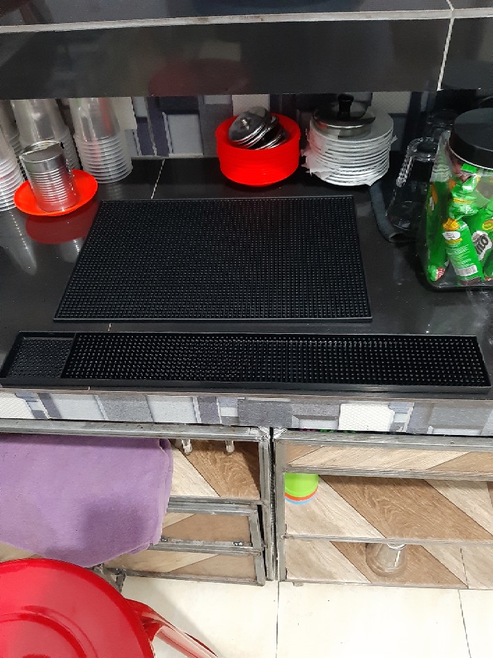 Bar Mat Bartender Rubber Anti Slip / Tatakan Gelas Piring Meja Bar Dapur Cafe / Alas Karet Meja