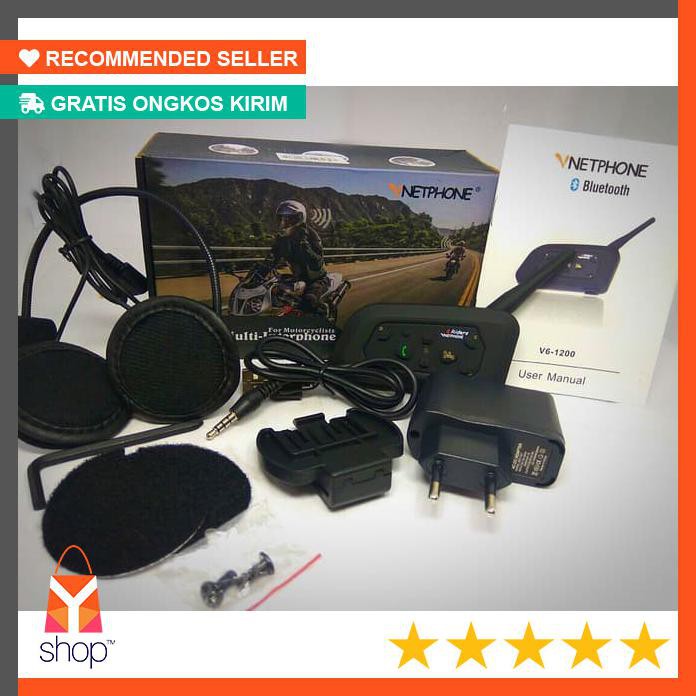 BIG SALE  INTERCOM BLUETOOTH HELM V6 + INTERCOM 6 RIDER