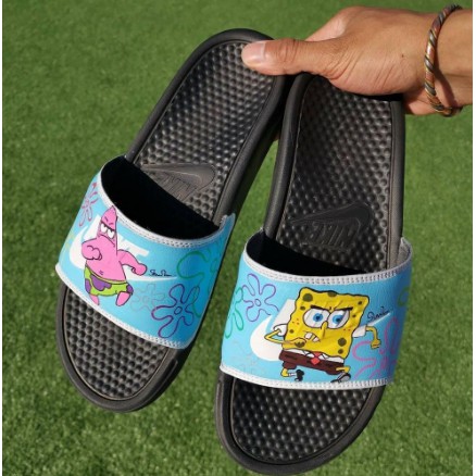 Sandal Pria Wanita Niike X SpongeBob SquarePants