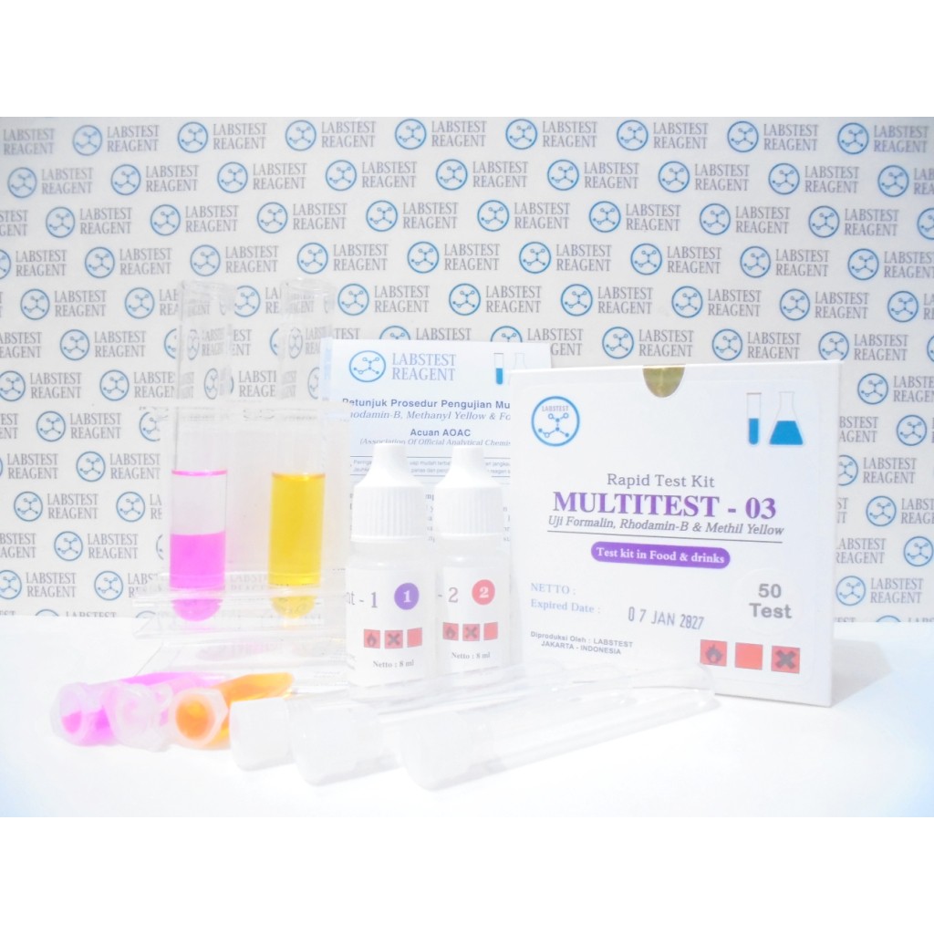 Multitest Formalin, Methil Yellow & Rhodamin-B / Multi Test Kit Formalin