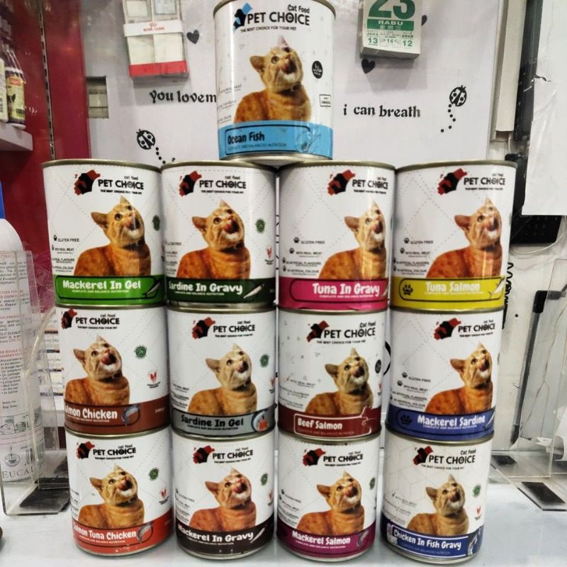 

Pet Choice cat food/wet food/makanan basah kucing kaleng 340gr