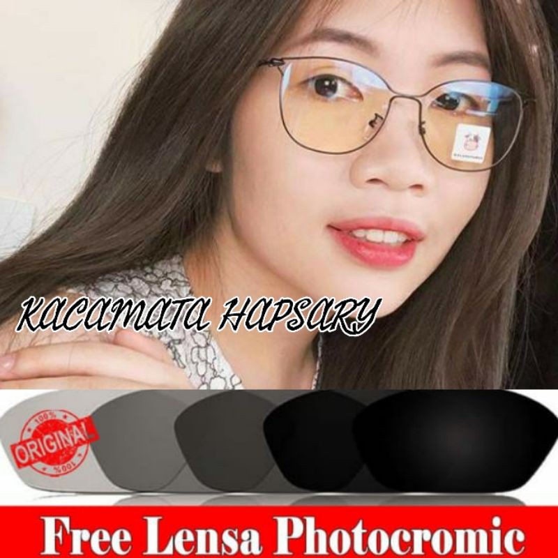 ( COD ) PAKET FRAME + LENSA PHOTOCROMIC ( KACAMATA MINUS + ANTI RADIASI ) KACAMATA ANTI UV 2059