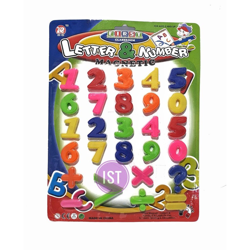 mwn.toys Mainan Letter and Number Magnetic First Classroom ANGKA No 777-1