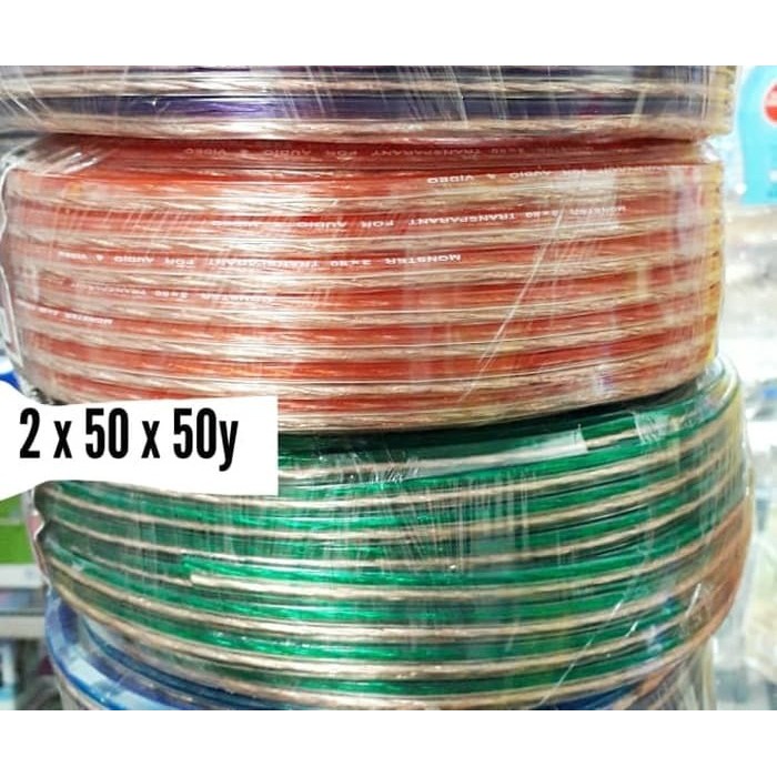 KABEL AUDIO 2X50X50Y 45M ECOLIFE / KABEL LISTRIK SERABUT TRANSPARAN PER ROLL