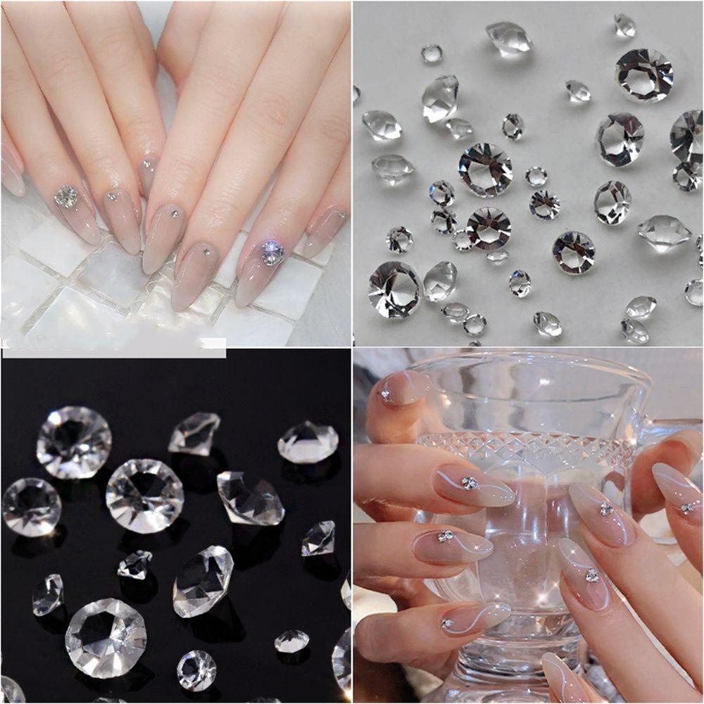 Top Nail Rhinestones DIY 3D Permata Manicure Nail Art Dekorasi