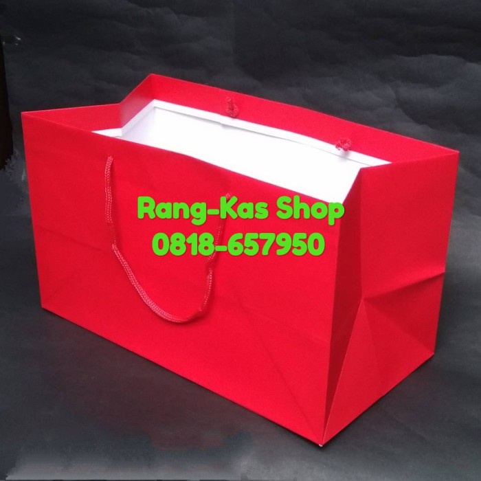 

(TERLARIS) Paperbag Kue Bolu Merah Ivory doff Imlek