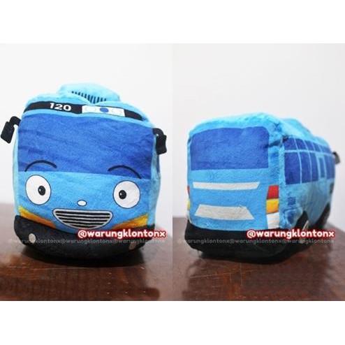 BONEKA BANTAL TAYO LITTLE BUS BESAR SOFT YELVO   BIRU BM166 GT45