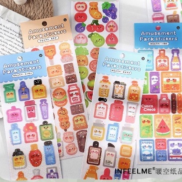 

HI372 Amusement Park Stickers Daily Life Hias Scrapbook Diary