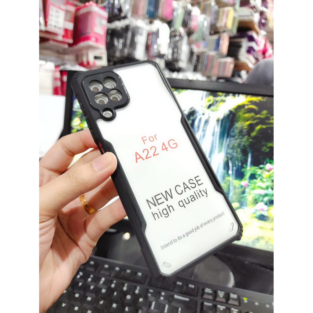 Anti Shocking Samsung A22 4G 6.4 A22 5G A13 4G Hardcase List Hitam Acrylic Case