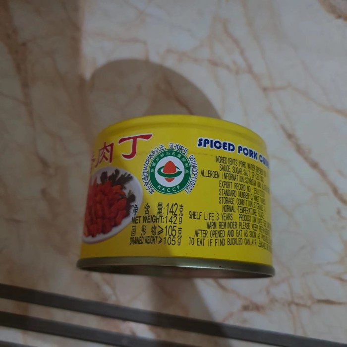 

f0fjhubfe00 Gulong Spiced Pork Cubes 142Gr / Daging Babi Kaleng / Ba Ting DsGk
