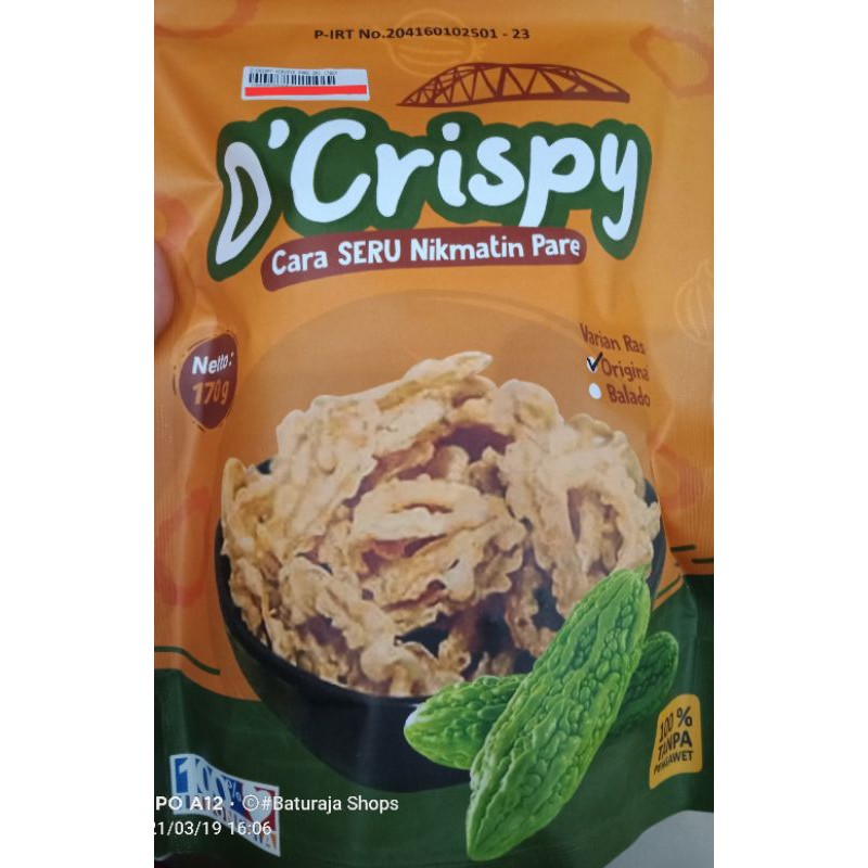 

D'Crispy Kripik Pare Asli Baturaja