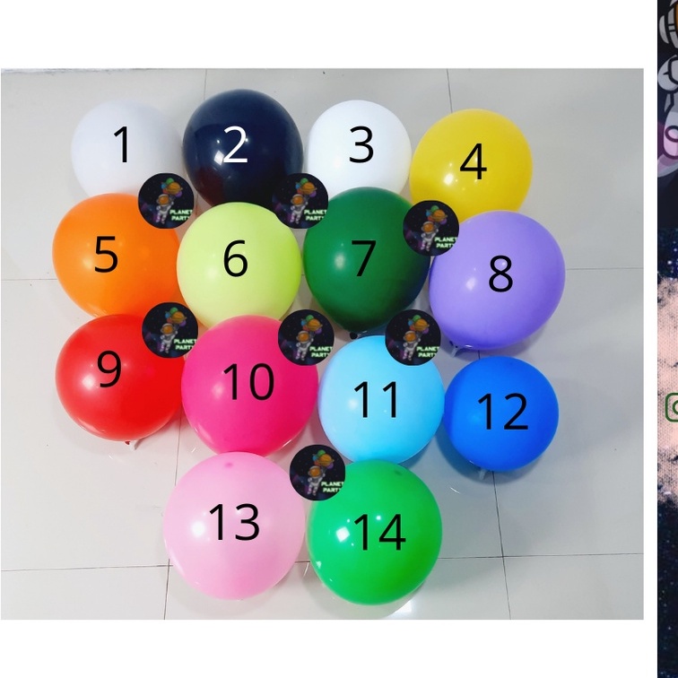 balon latex doff 12 inch per pack isi 100 balon dekorasi merk yuhang