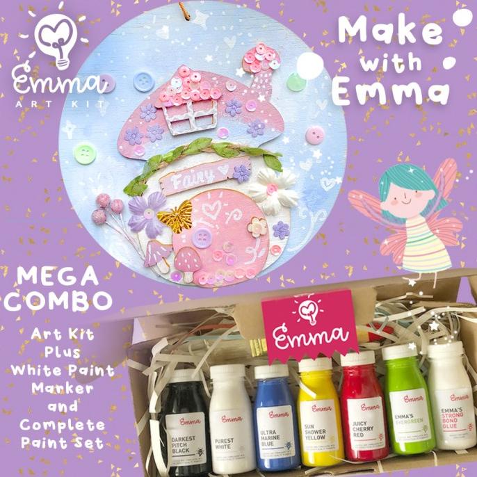 

New! Make With Emma Art Kit: Rainbow Fairy House Bonus White Marker